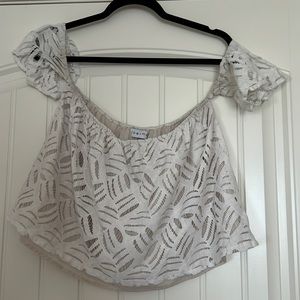 Off the shoulder lace crop top